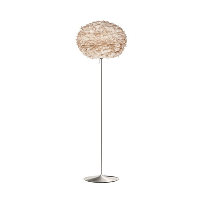 Eos Floor Lamp in Brushed Steel/Light Brown (70.8-Inch).