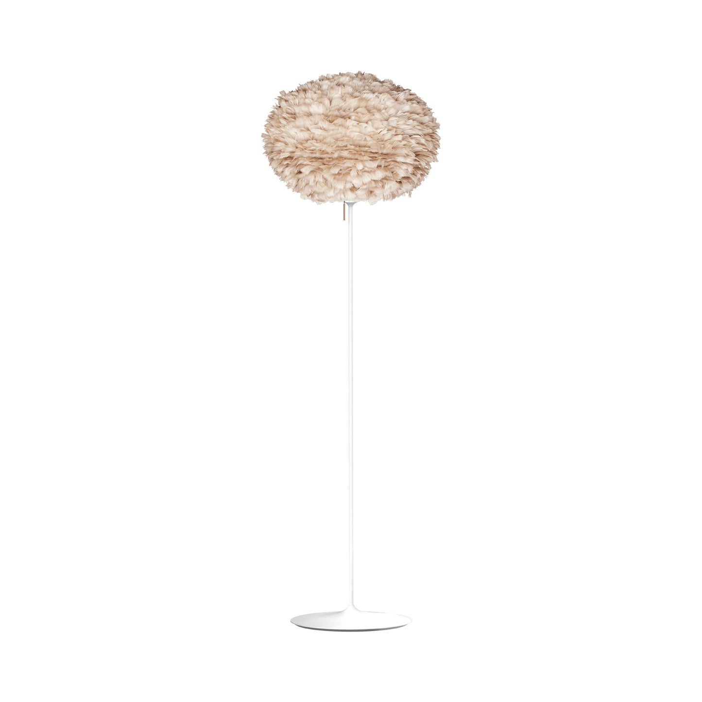 Eos Floor Lamp in White/Light Brown (70.8-Inch).