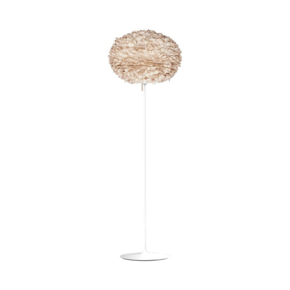 Eos Floor Lamp in White/Light Brown (70.8-Inch).