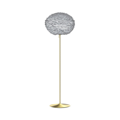 Eos Floor Lamp in Brushed Brass/Light Grey (70.8-Inch).