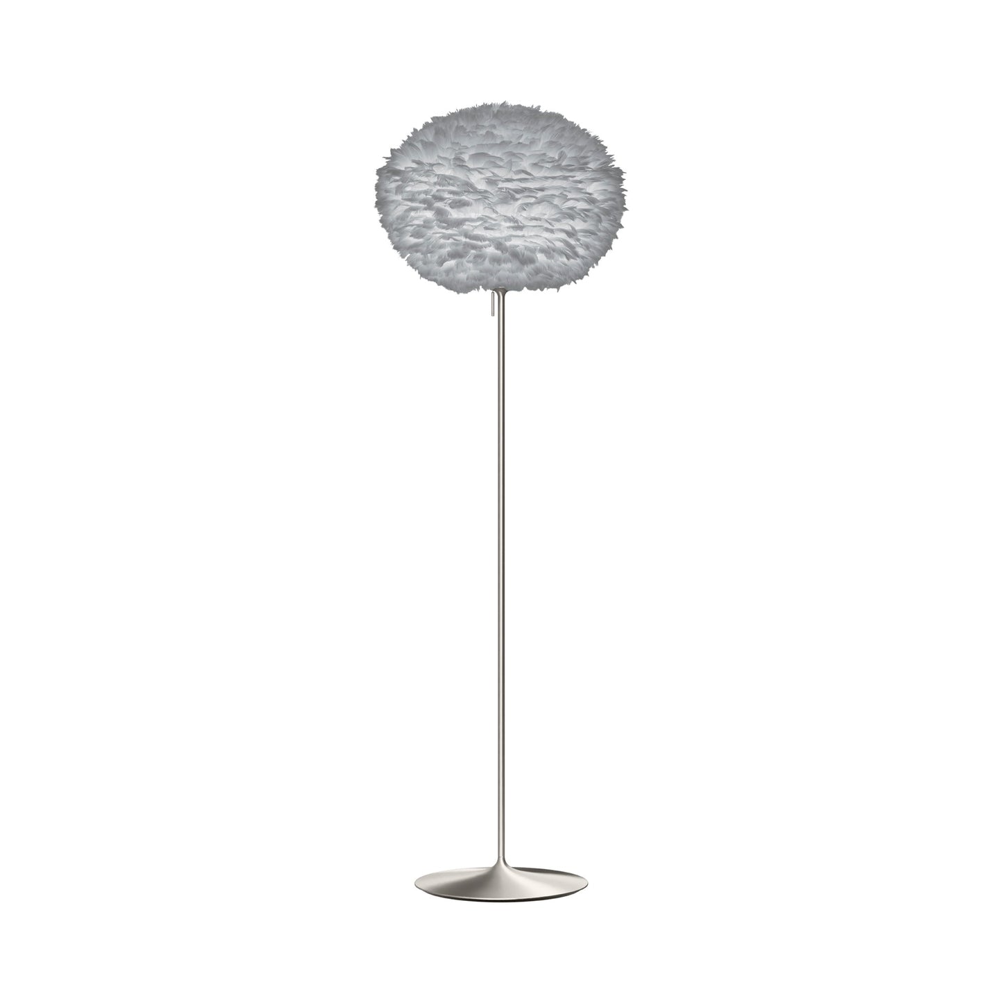 Eos Floor Lamp in Brushed Steel/Light Grey (70.8-Inch).