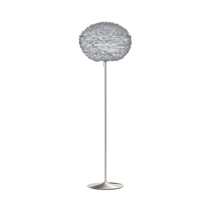 Eos Floor Lamp in Brushed Steel/Light Grey (70.8-Inch).