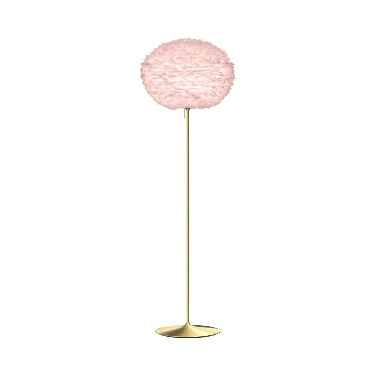 Eos Floor Lamp in Brushed Brass/Light Rose (70.8-Inch).