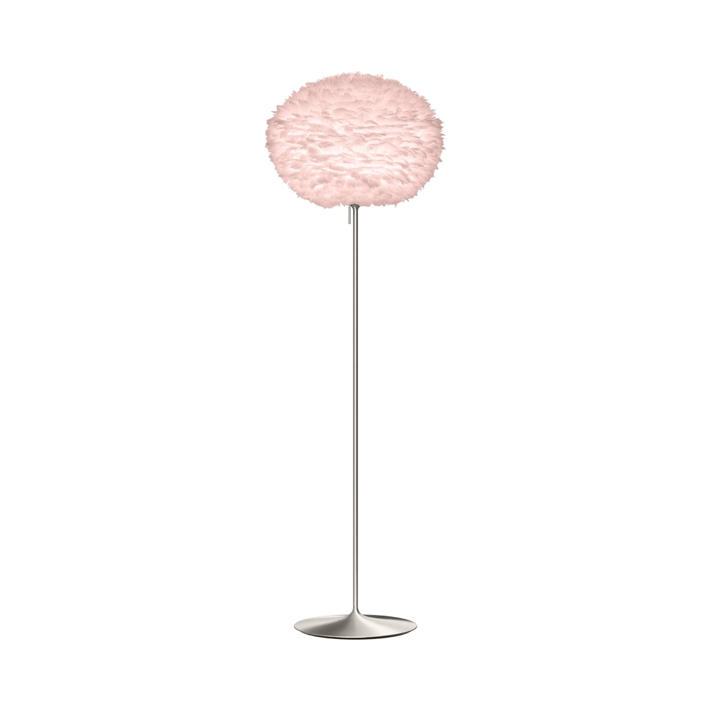 Eos Floor Lamp in Brushed Steel/Light Rose (70.8-Inch).