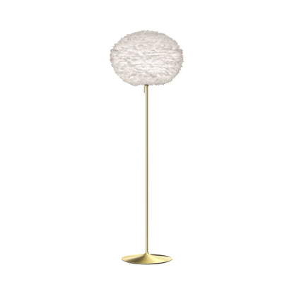 Eos Floor Lamp in Brushed Brass/White (70.8-Inch).