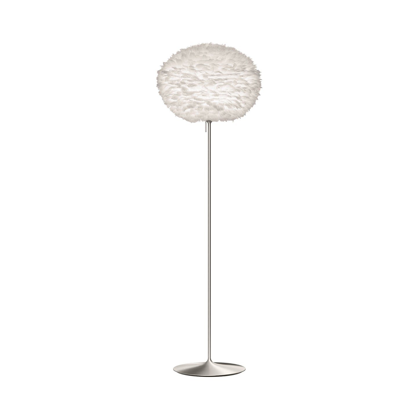 Eos Floor Lamp in Brushed Steel/White (70.8-Inch).