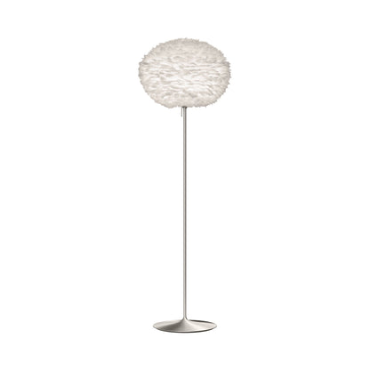 Eos Floor Lamp in Brushed Steel/White (70.8-Inch).