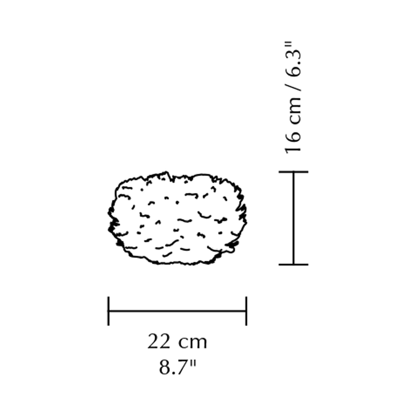 Eos Lamp Shade - line drawing.