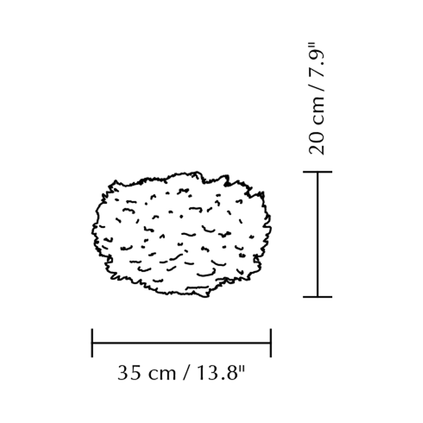 Eos Lamp Shade - line drawing.