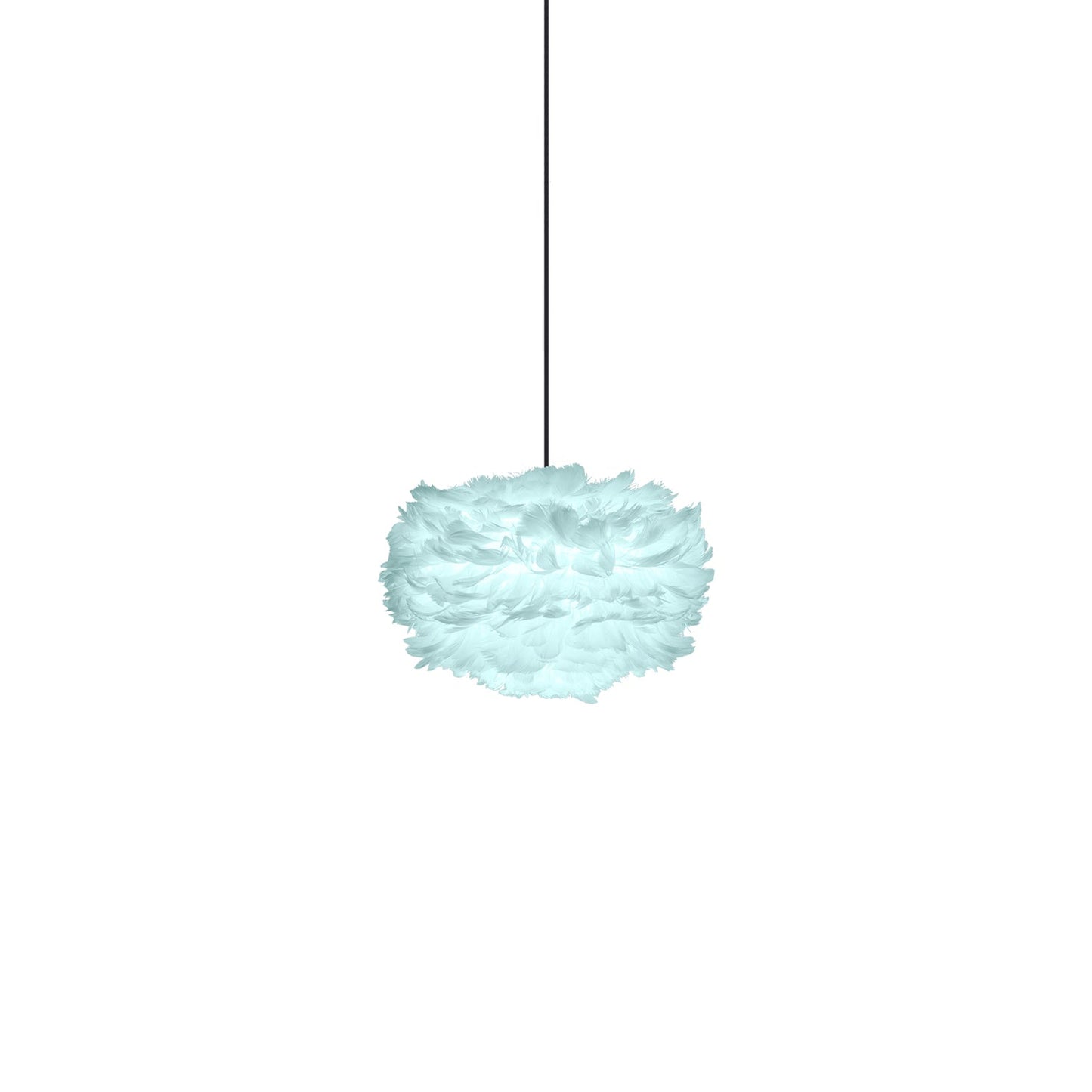 Eos Pendant Light in Light Blue/Black (13.8-Inch).
