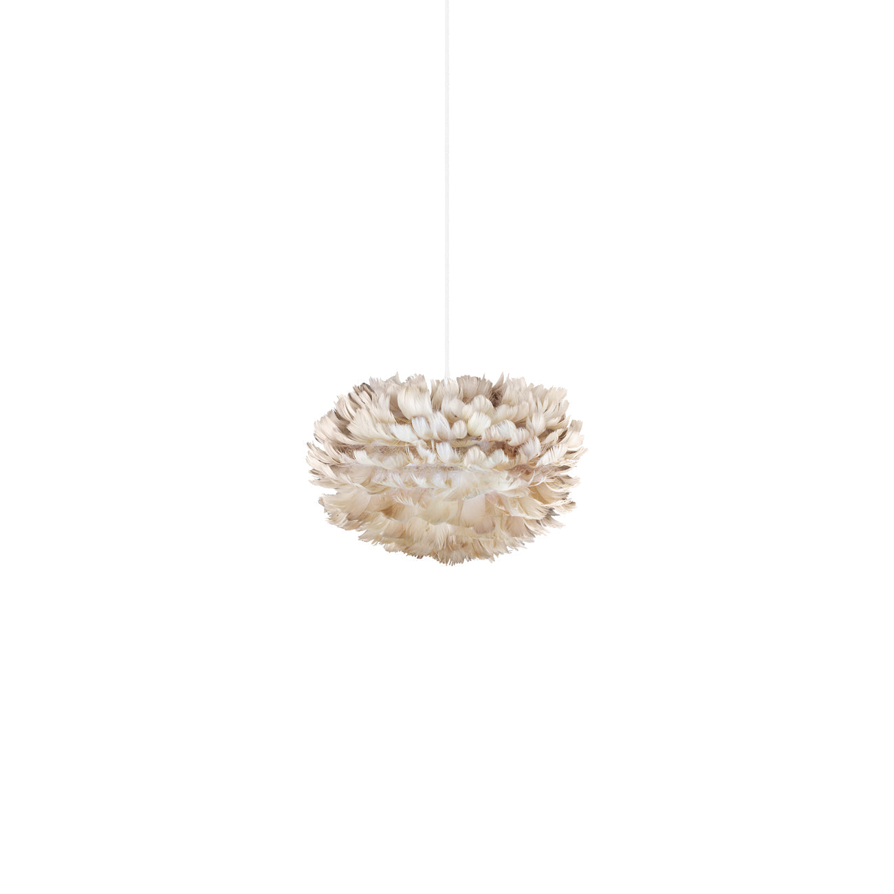 Eos Pendant Light in Light Brown/White (13.8-Inch).