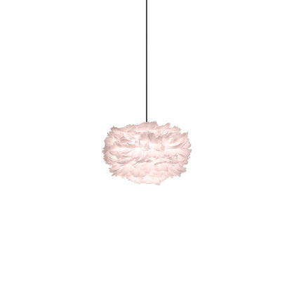 Eos Pendant Light in Light Rose/Black (13.8-Inch).