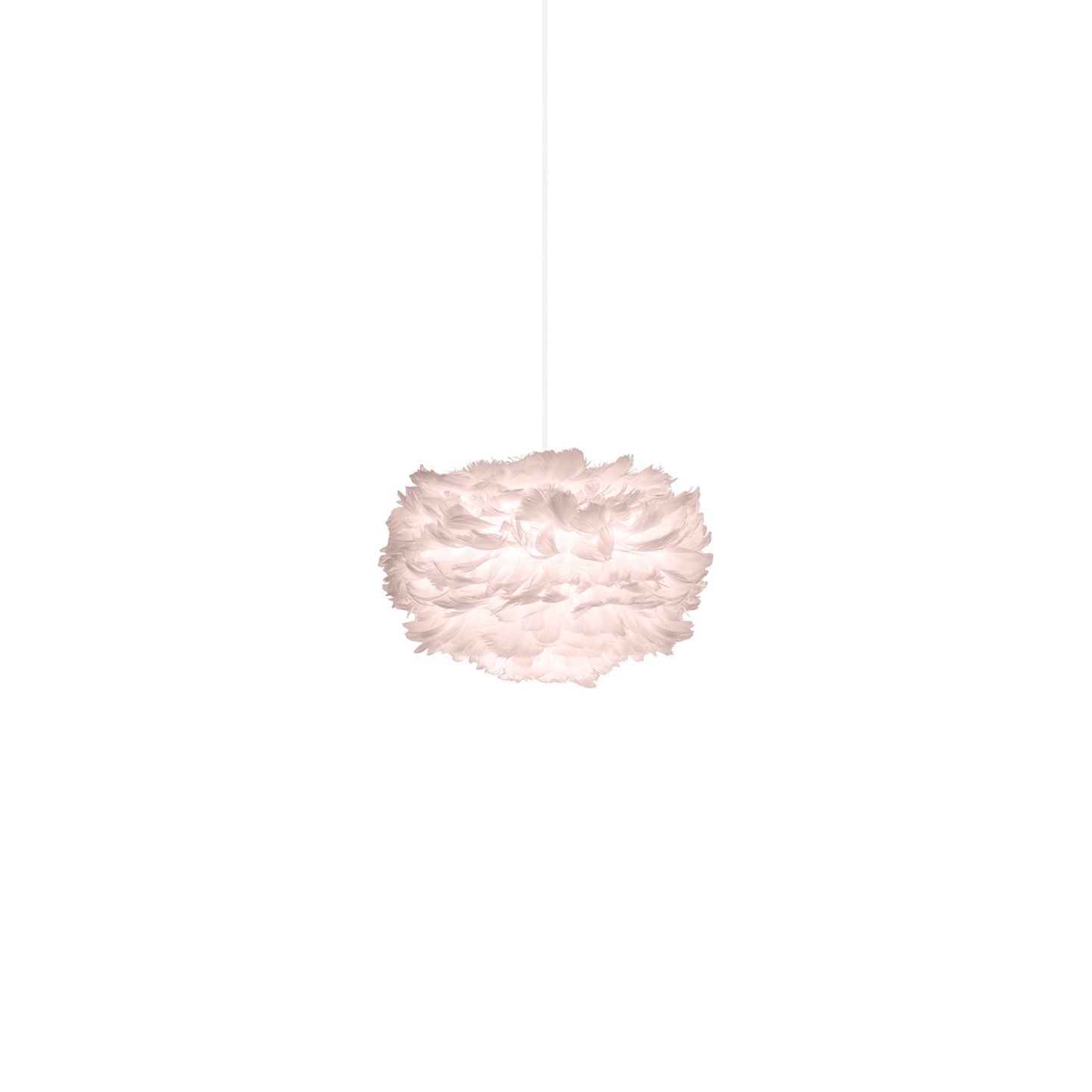 Eos Pendant Light in Light Rose/White (13.8-Inch).