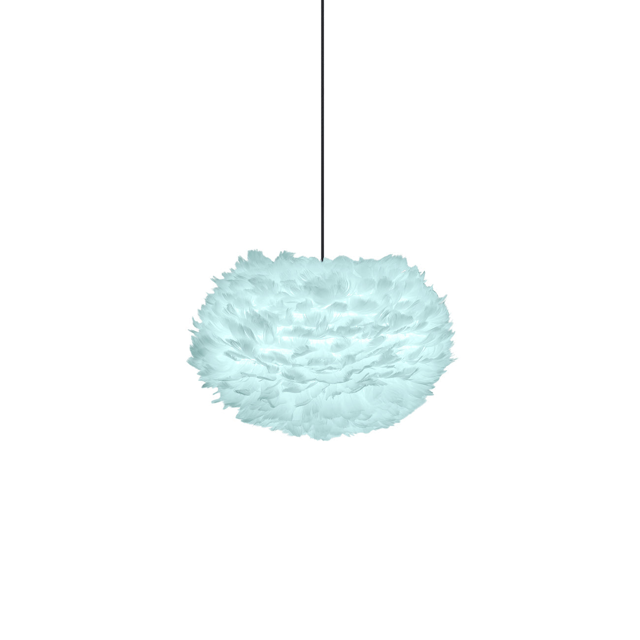 Eos Pendant Light in Light Blue/Black (17.7-Inch).