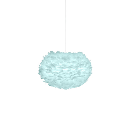 Eos Pendant Light in Light Blue/White (17.7-Inch).