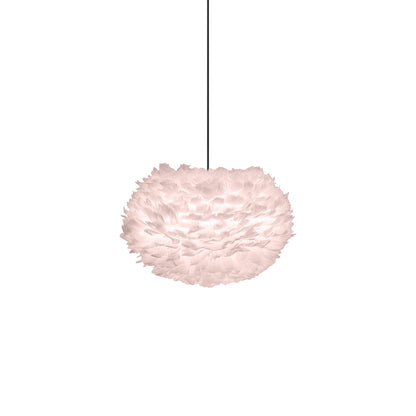 Eos Pendant Light in Light Rose/Black (17.7-Inch).