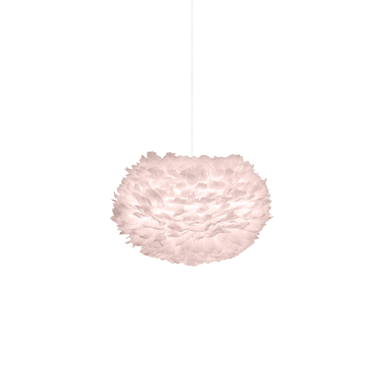 Eos Pendant Light in Light Rose/White (17.7-Inch).