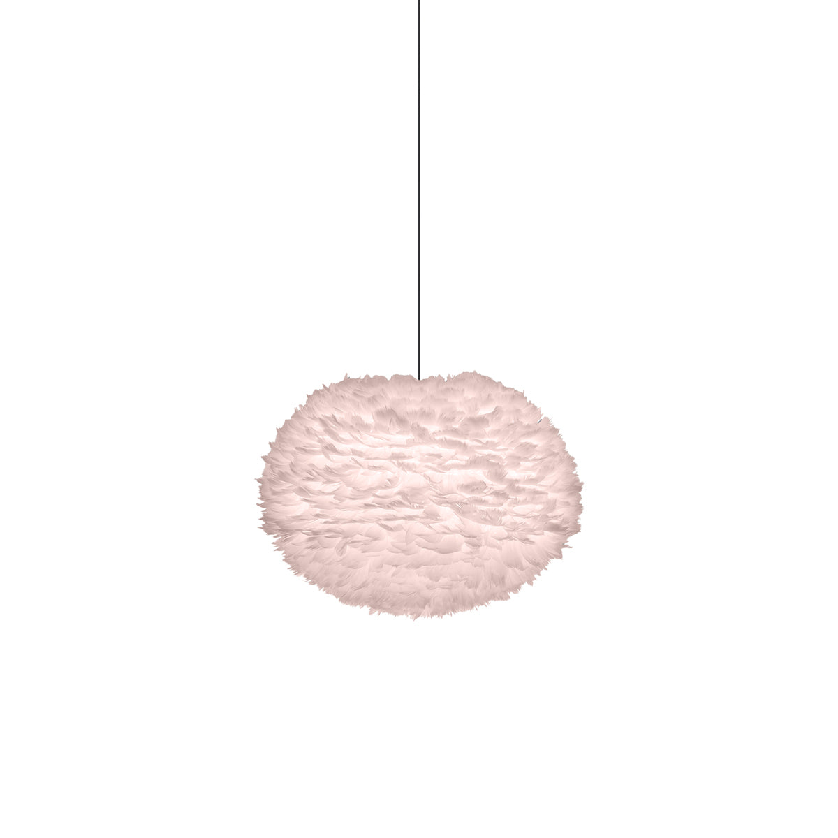 Eos Pendant Light in Light Rose/Black (23.6-Inch).