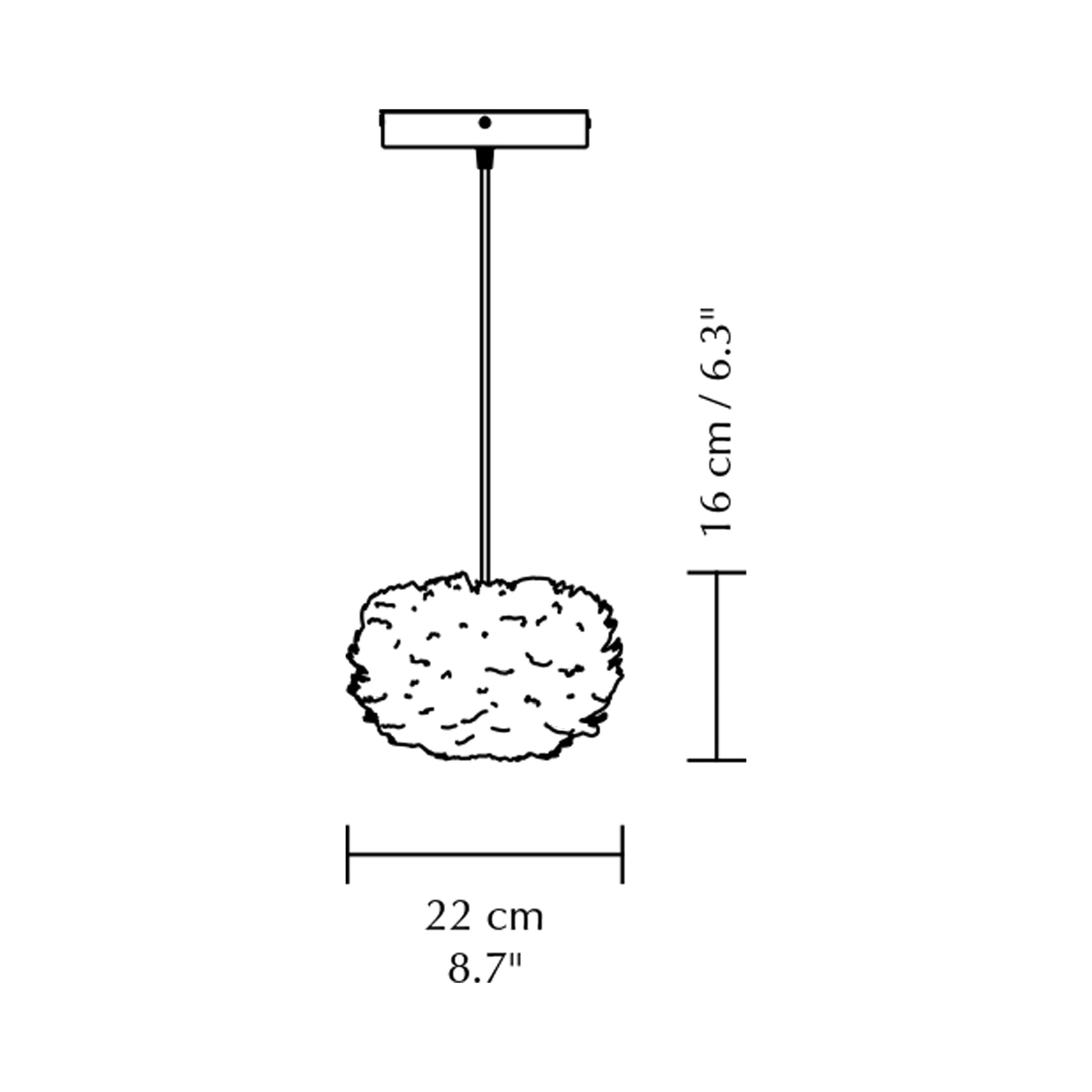 Eos Pendant Light - line drawing.