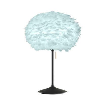Eos Table Lamp in Black/Light Blue.