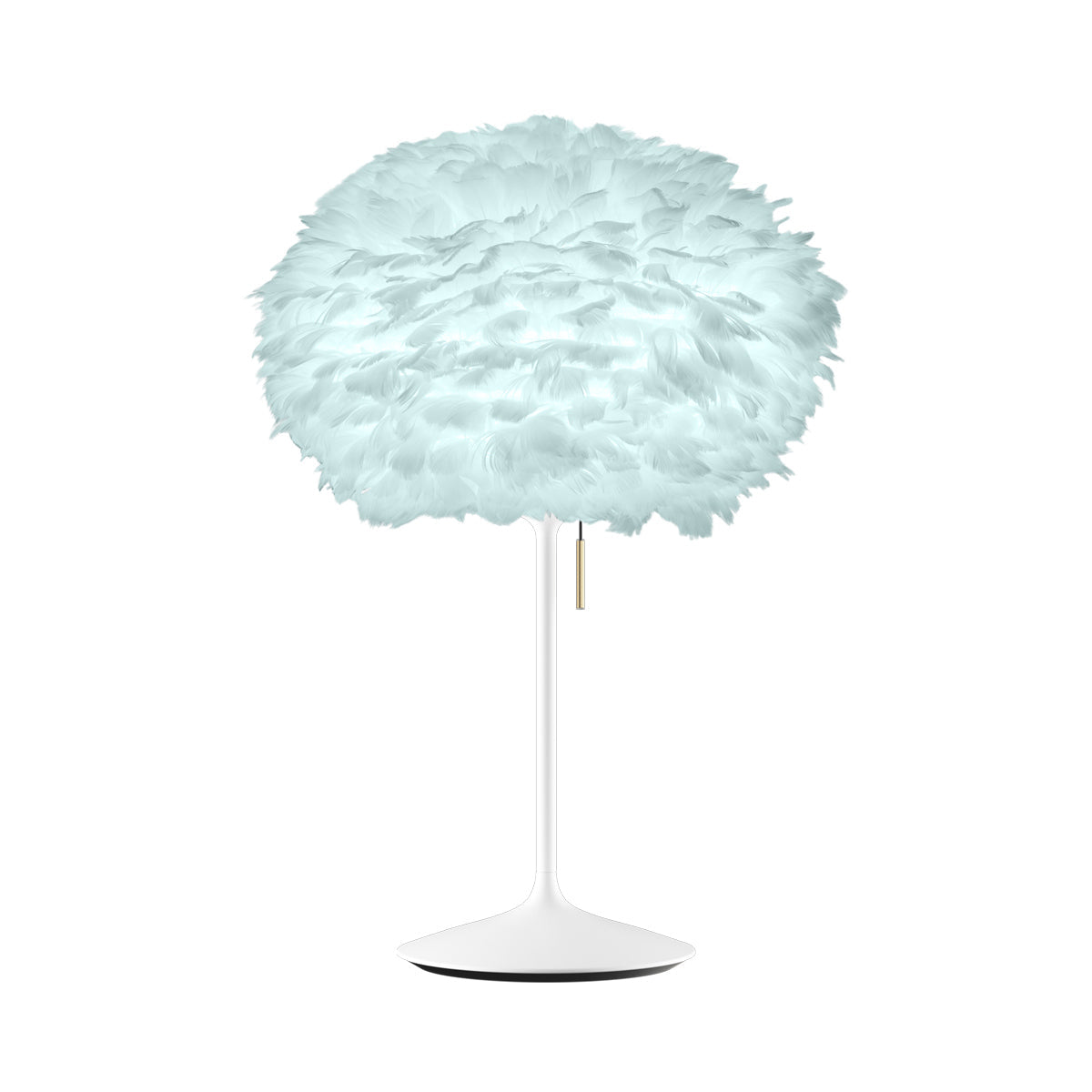 Eos Table Lamp in White/Light Blue.