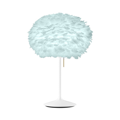 Eos Table Lamp in White/Light Blue.