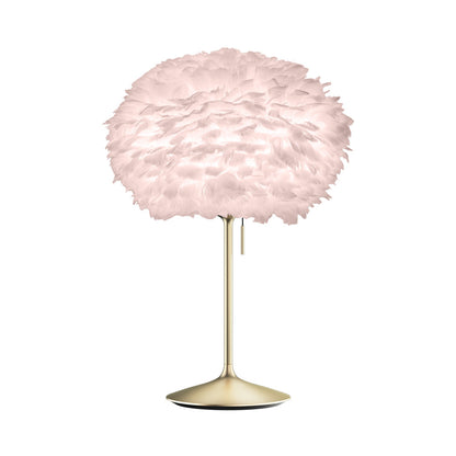 Eos Table Lamp in Brushed Brass/Light Rose.