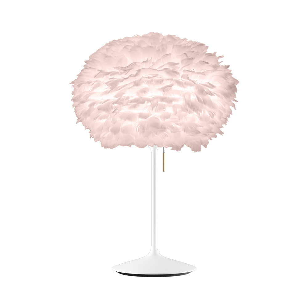 Eos Table Lamp in White/Light Rose.