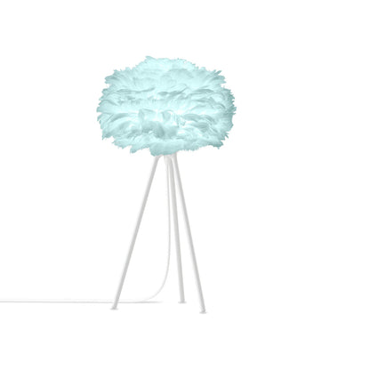 Eos Tripod Table Lamp in White/Light Blue (20-Inch).