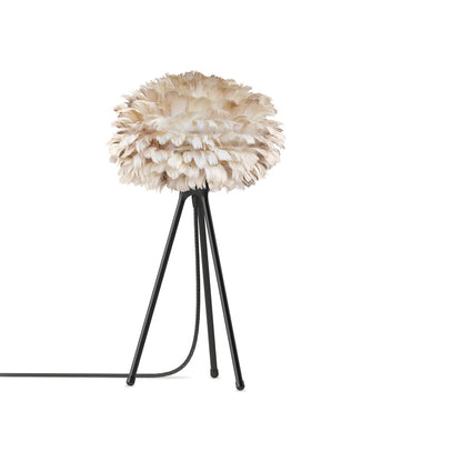 Eos Tripod Table Lamp in Black/Light Brown (20-Inch).