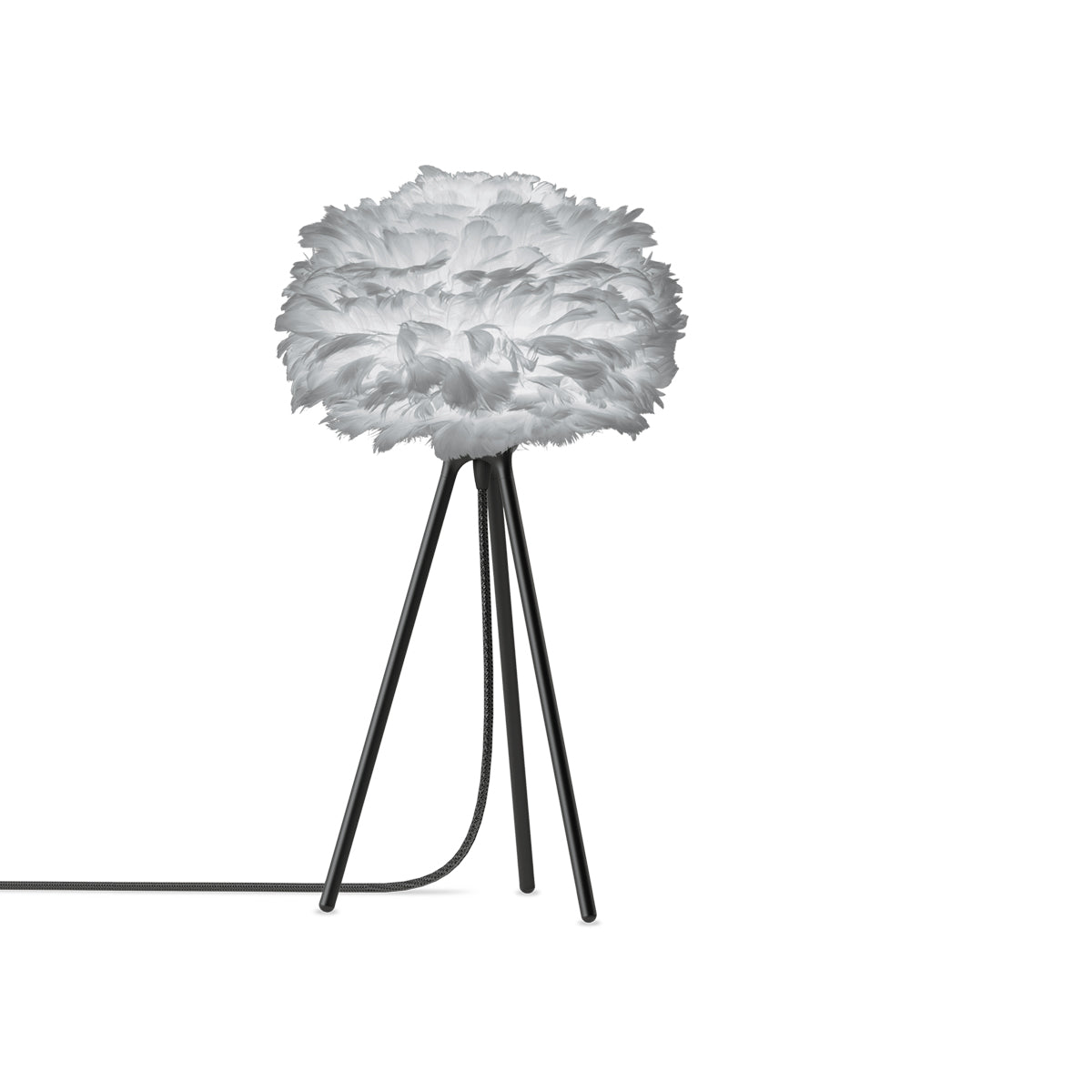 Eos Tripod Table Lamp in Black/Light Grey (20-Inch).