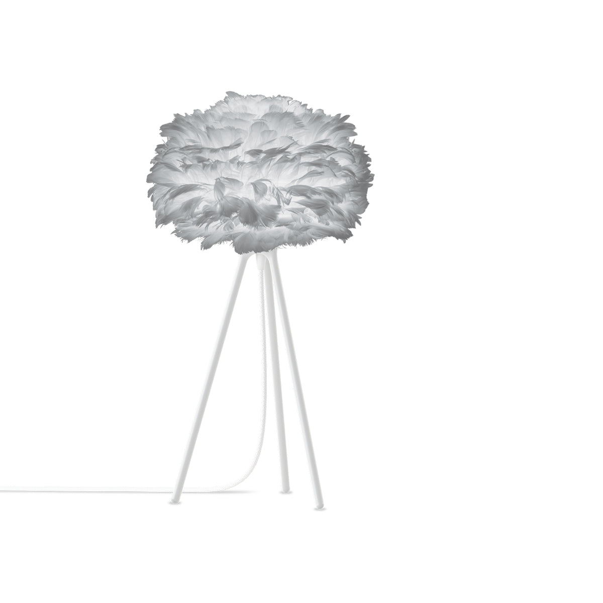 Eos Tripod Table Lamp in White/Light Grey (20-Inch).