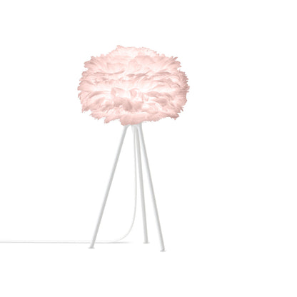 Eos Tripod Table Lamp in White/Light Rose (20-Inch).
