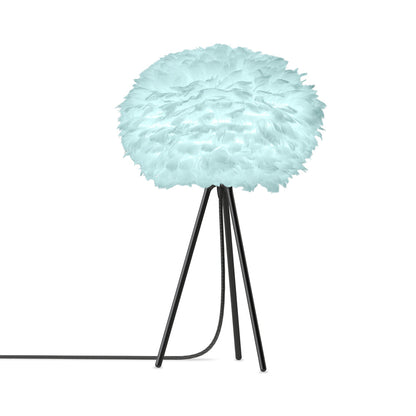Eos Tripod Table Lamp in Black/Light Blue (26-Inch).