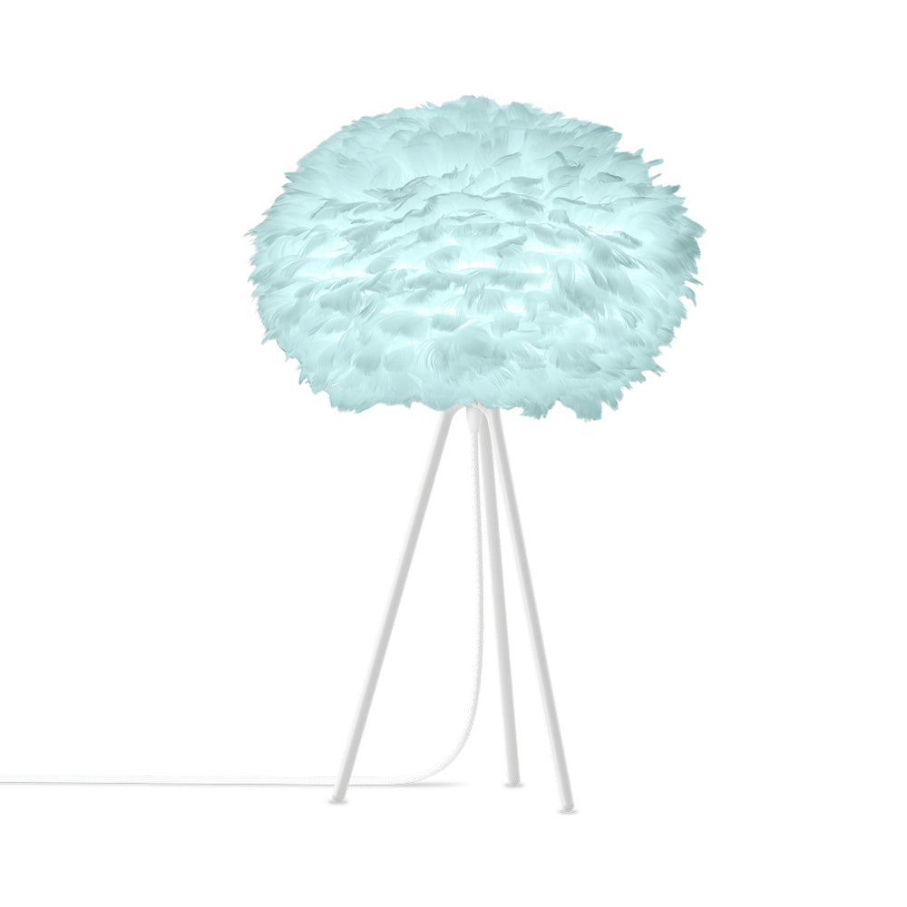 Eos Tripod Table Lamp in White/Light Blue (26-Inch).