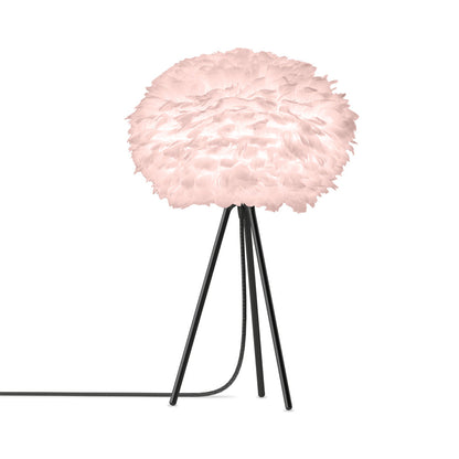 Eos Tripod Table Lamp in Black/Light Rose (26-Inch).