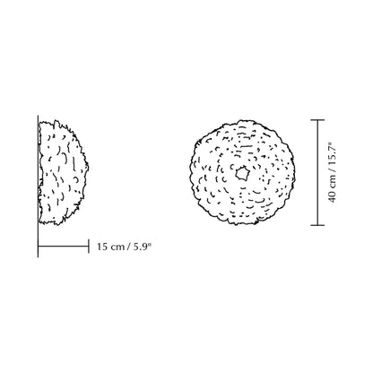 Eos Up Ceiling / Wall Light - line drawing.