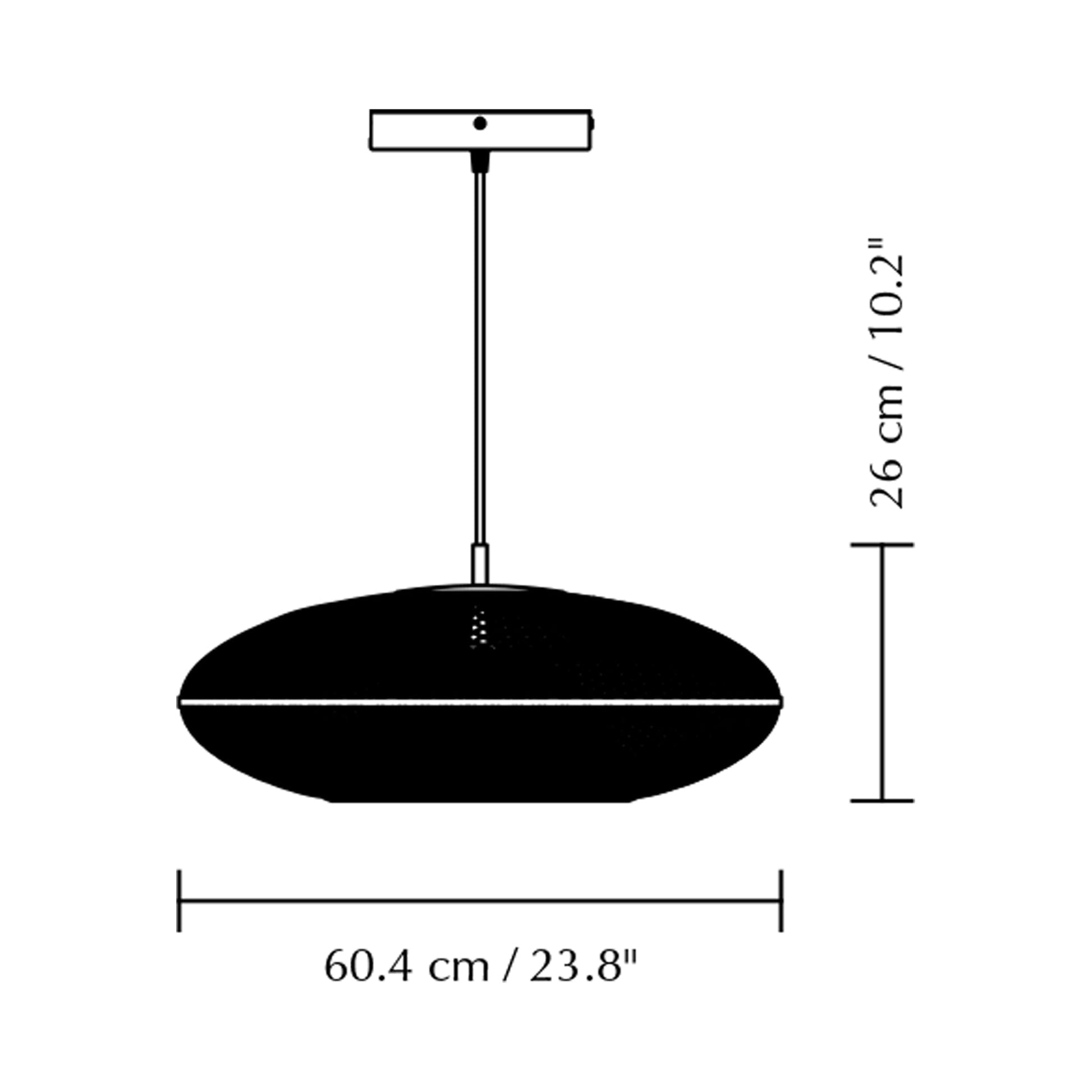 Faraday Pendant Light - line drawing.