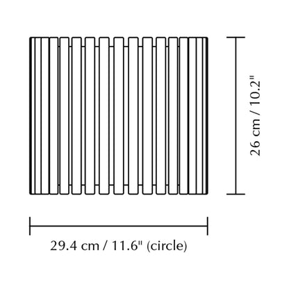 Komorebi Circle Lamp Shade - line drawing.
