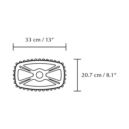 Komorebi Rectangular Lamp Shade - line drawing.
