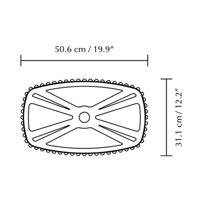 Komorebi Rectangular Lamp Shade - line drawing.