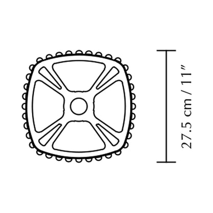 Komorebi Square Lamp Shade - line drawing.