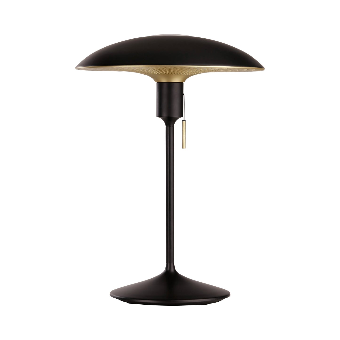 Manta Ray Table Lamp in Brushed Brass/Black.