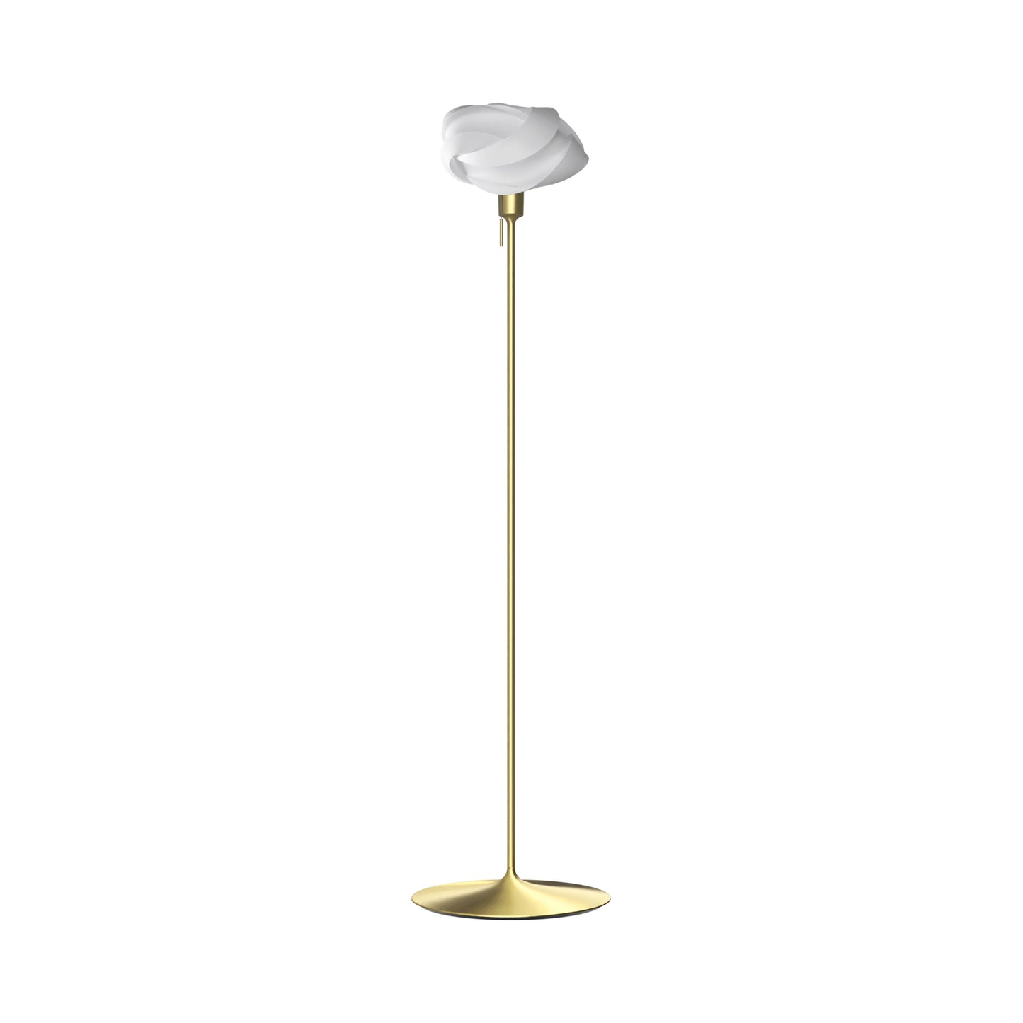 Ribbon Floor Lamp in Brushed Brass (62.6-Inch).