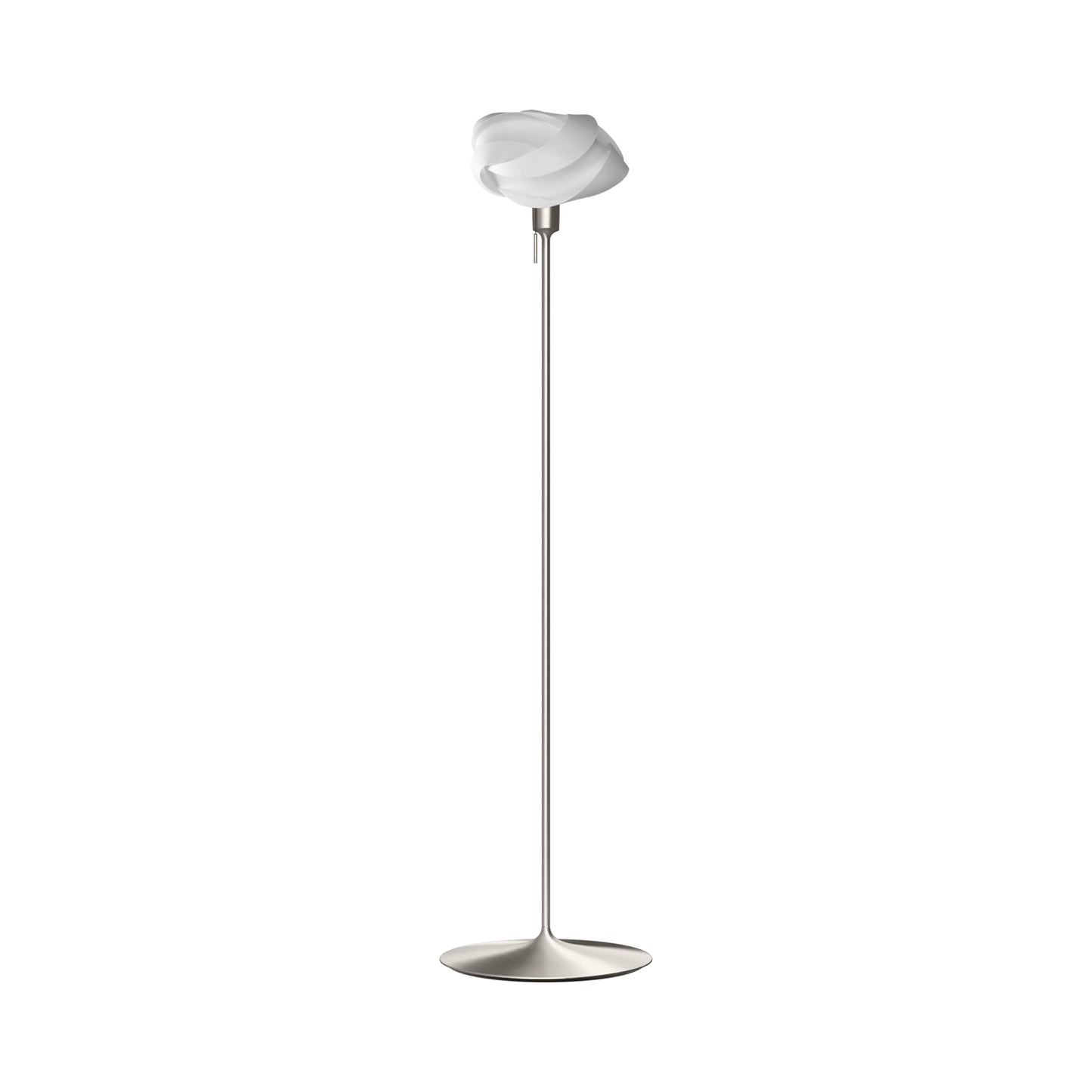 Ribbon Floor Lamp in Brushed Steel (62.6-Inch).