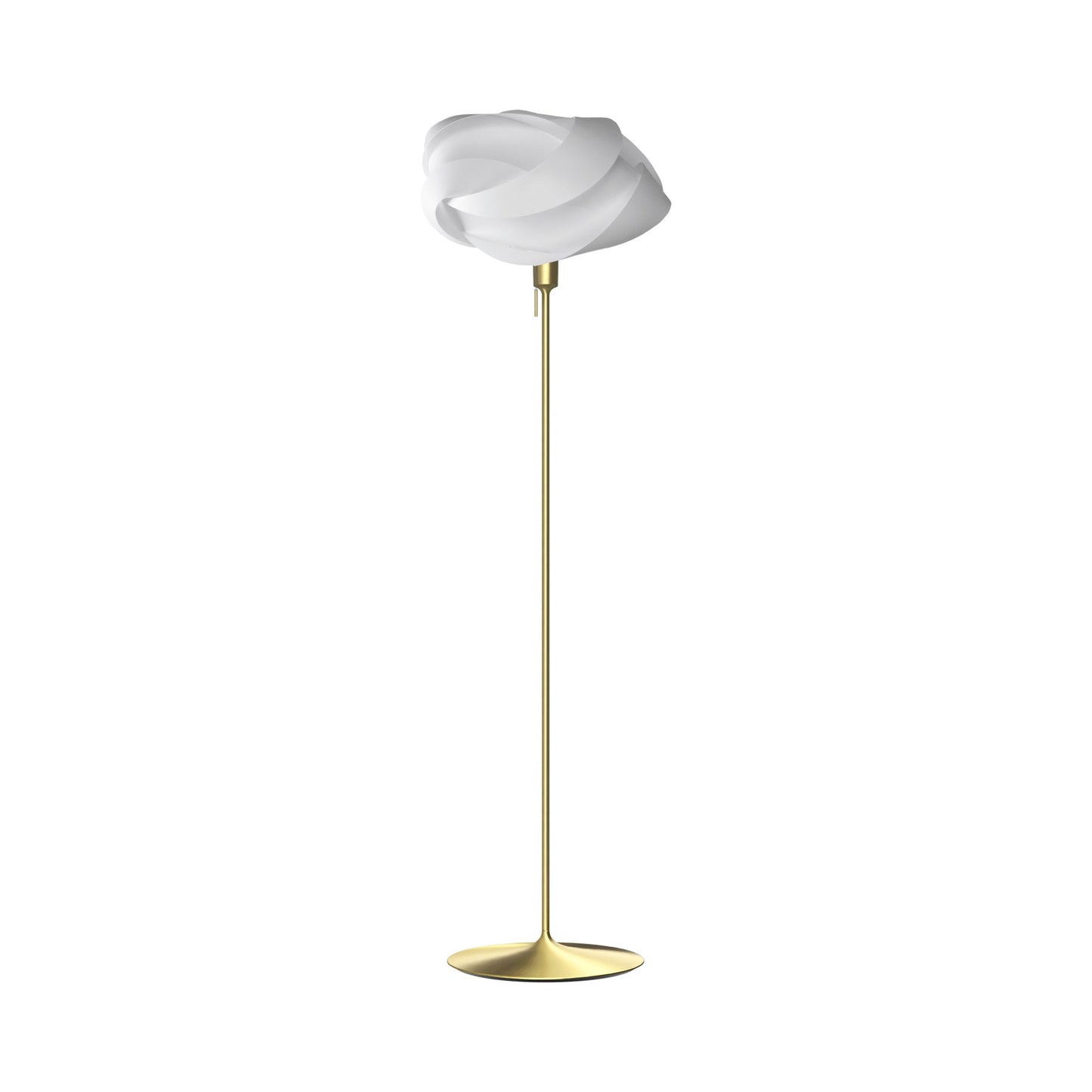 Ribbon Floor Lamp in Brushed Brass (66-Inch).