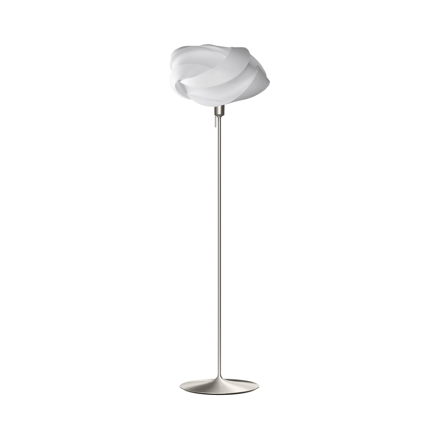 Ribbon Floor Lamp in Brushed Steel (66-Inch).