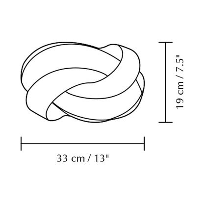 Ribbon Lamp Shade - line drawing.