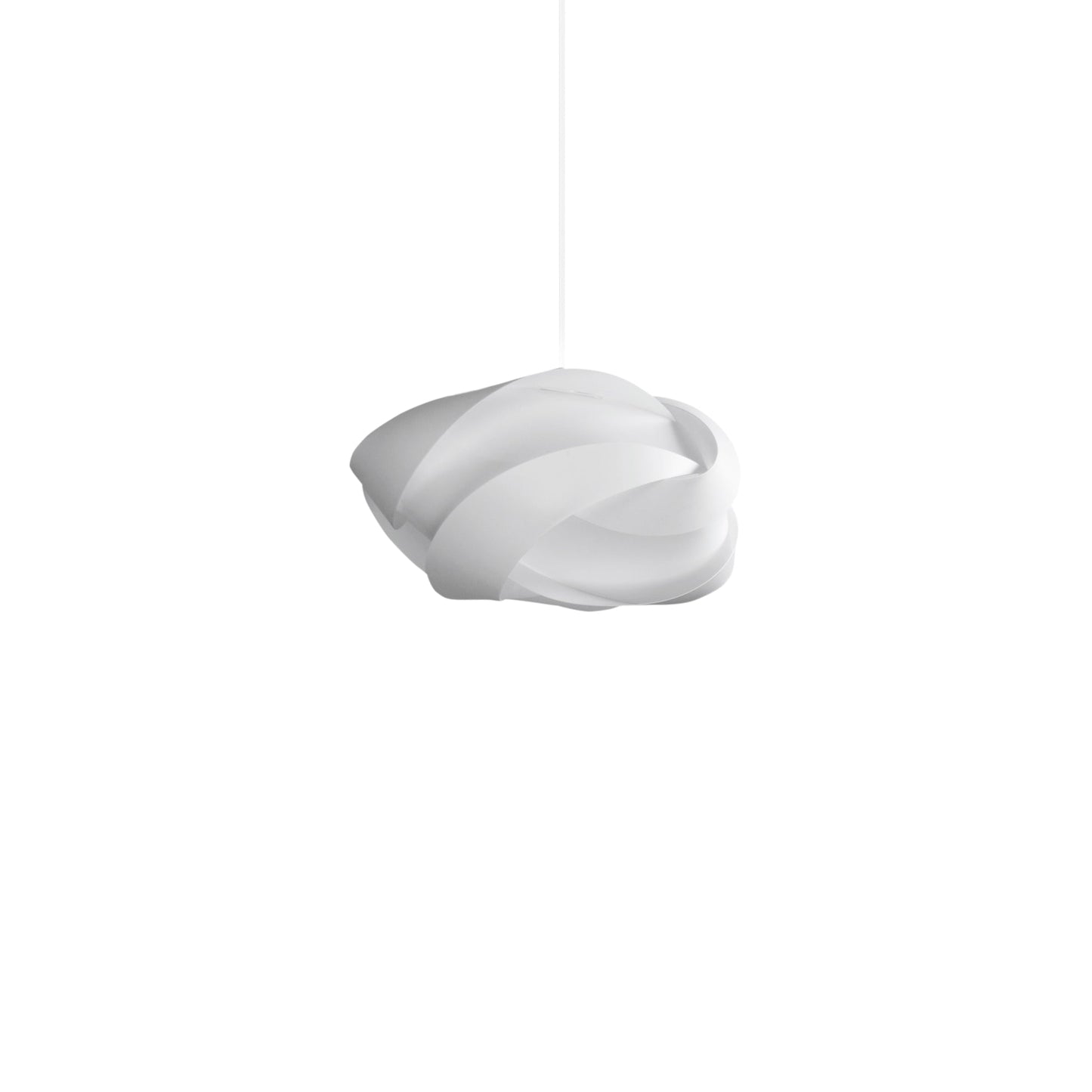 Ribbon Pendant Light in White (13-Inch).