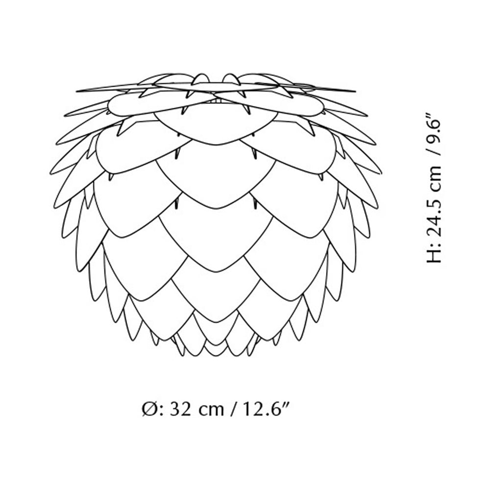 Silvia Lamp Shade - line drawing.